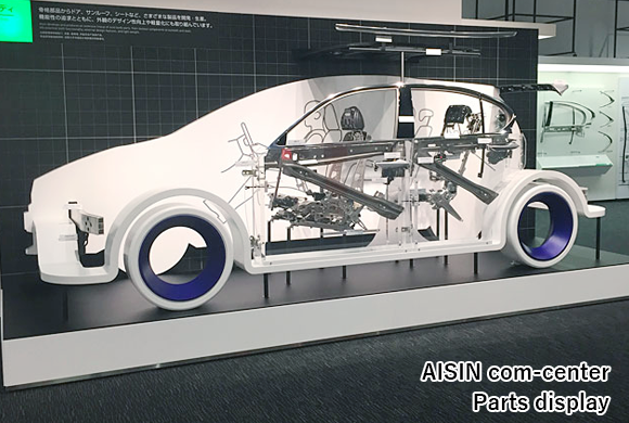 AISIN com-center Parts display