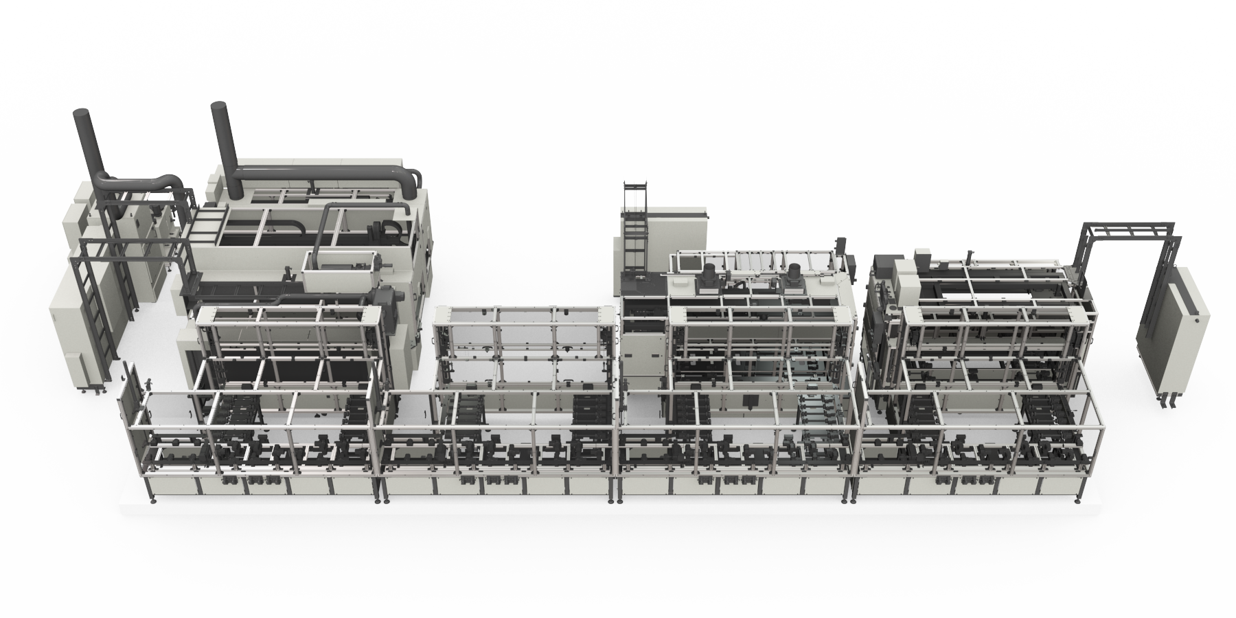 Hydrogen tank assembly line