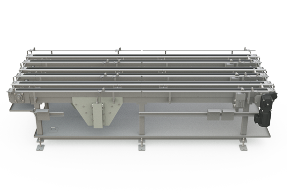 Multi-row stock conveyor Left side
