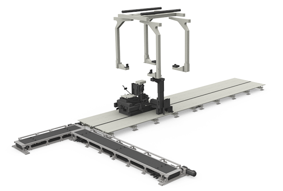 Rear suspension assembly device & conveyor Rear/Right side