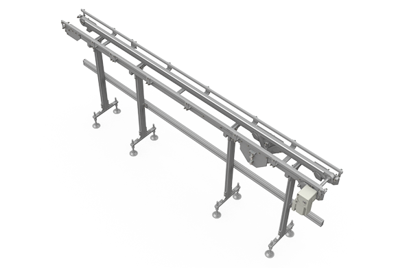 Stock conveyor for clean room (narrow) Top side/Front/Left side