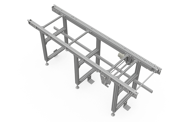 Stock conveyor for clean room (wide) Top side/Front/Left side